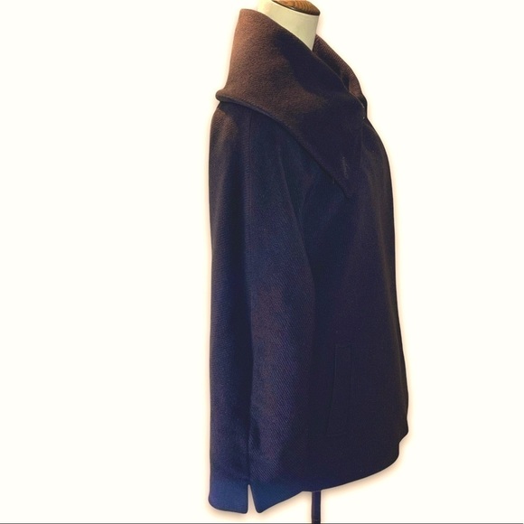 𝅺Hilary Radley Brown Angora Wool Coat Sz 8 Classic Neutral Lined Jacket - Picture 3 of 13